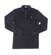 Polo Ralph Lauren Mens Classic fit Long Sleeve Polo Shirt XXL Black Solid
