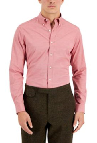Club Room Men's Slim Fit Dress Shirt Red XL