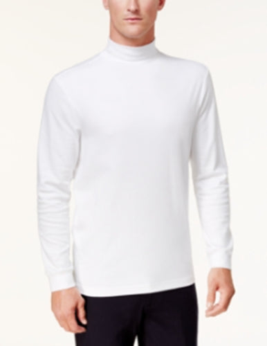 Club Room Men's Solid Mock-Neck Shirt Bright White 2XL
