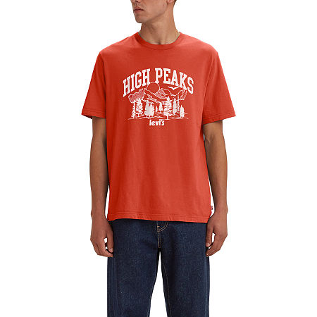 Levis Mens Relaxed Fit Tee Shirt High Peaks Orange Medium