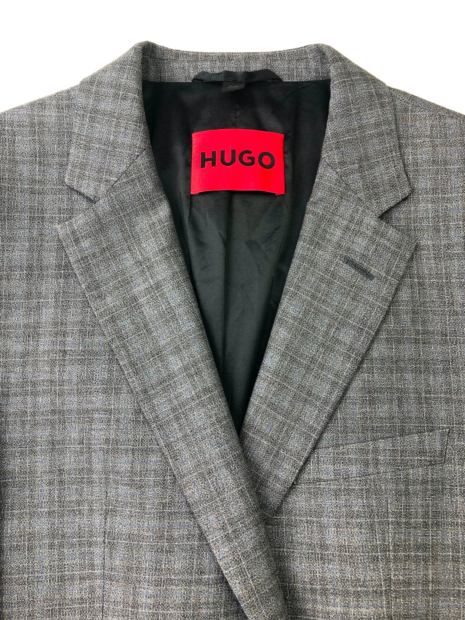 Hugo Boss Mens Modern fit Sport Coat Blazer 38 S Grey Blue Plaid