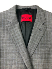 Hugo Mens Modern fit Suit Jacket Blazer 36 S Grey Plaid