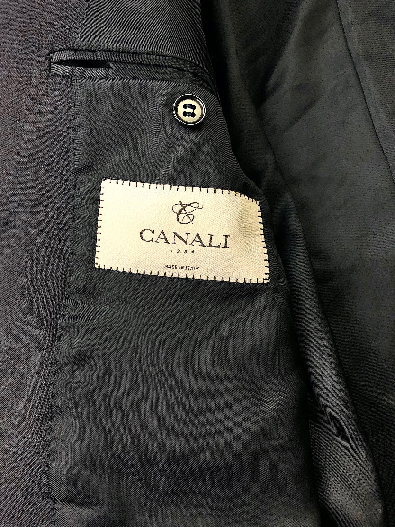 Canali Mens Siena Suit Jacket 54 IT / 44R US Navy Blue Classic Fit