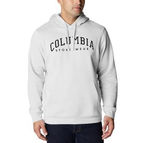 Columbia Mens Sweatshirt Varsity Logo Fitness Hoodie XXL 2XL White