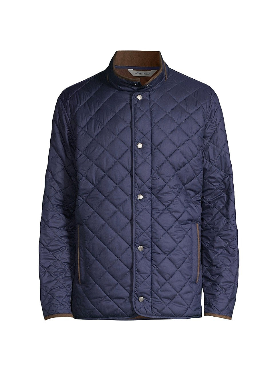 Peter Millar Mens Crown Suffolk Quilted Jacket Coat Medium Navy Blue