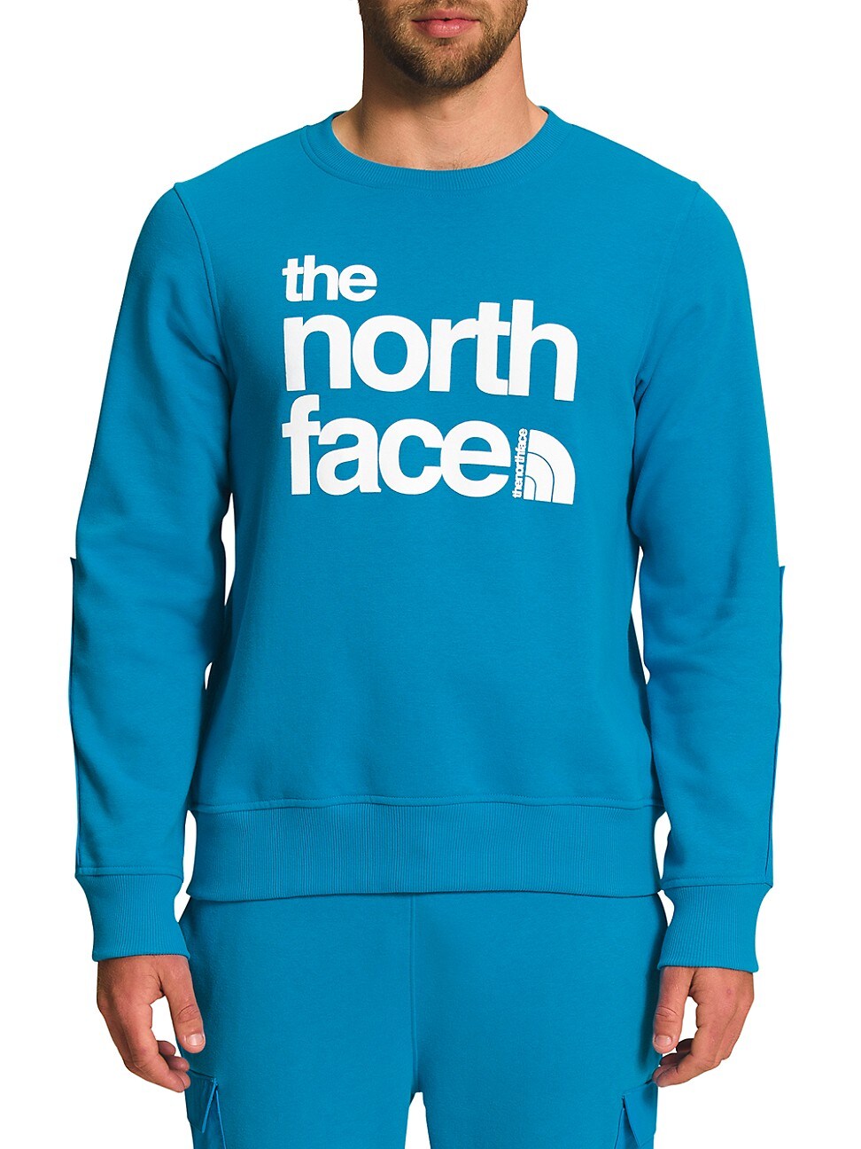 The North Face Men's Blue Crew Neck Sweatshirt Large