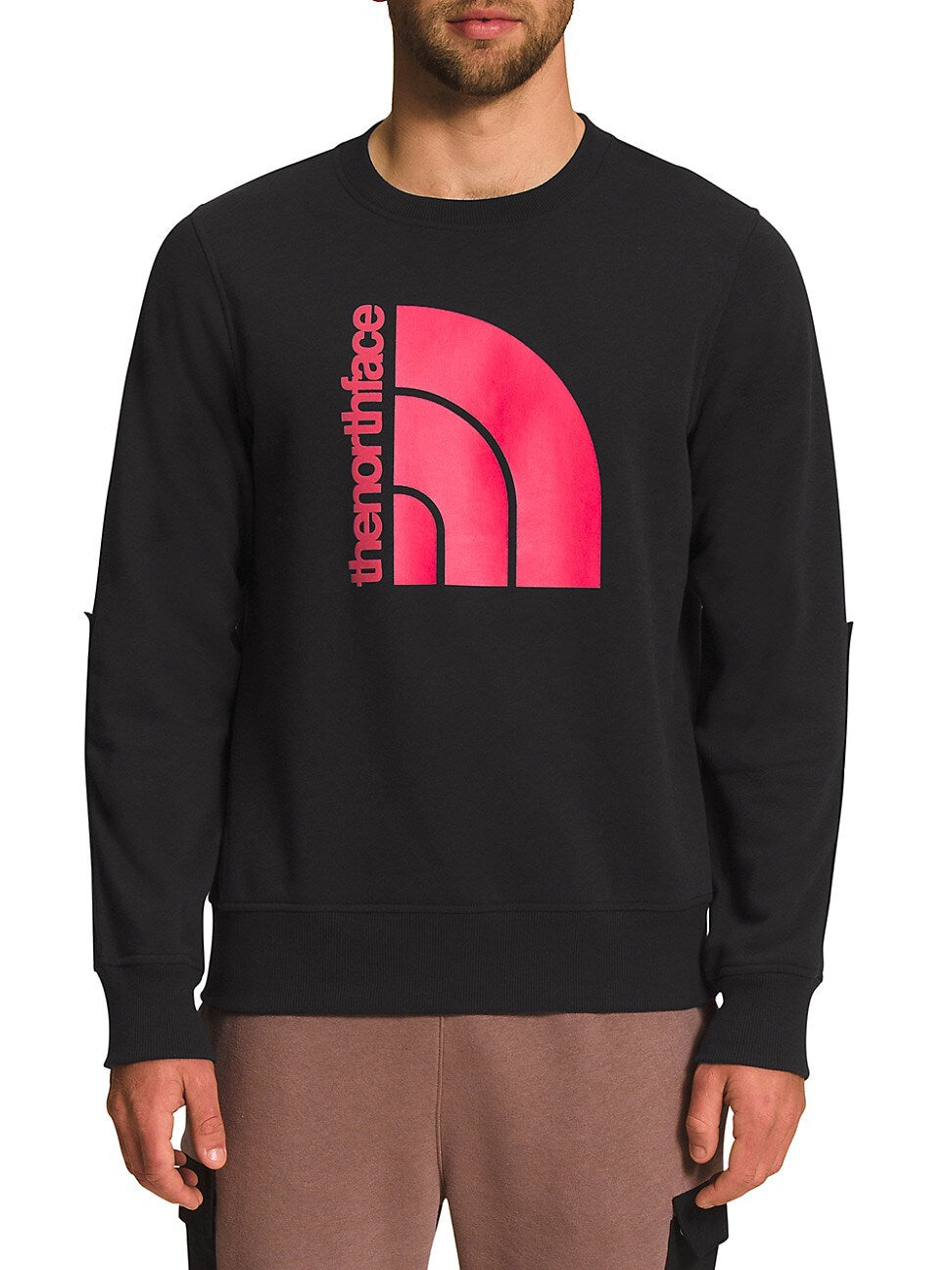 The North Face Men's Coordinates Crewneck Sweatshirt  Black/Coral Xxl
