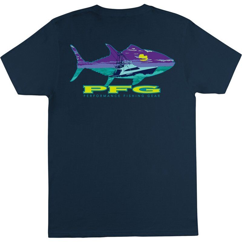 Columbia Mens PFG WeeBee Graphic T-Shirt Columbia Navy Small