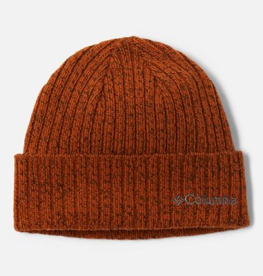Columbia Unisex Ribbed knit Logo Watch Cap Orange Multi Osfa
