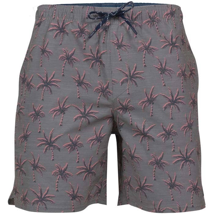 Salt Life Men's Optic Palms Volley Shorts Xl  Dark Gray