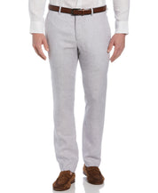 Cubavera Mens Classic-Fit Delave Linen Sleet Grey Pants 34 x 32