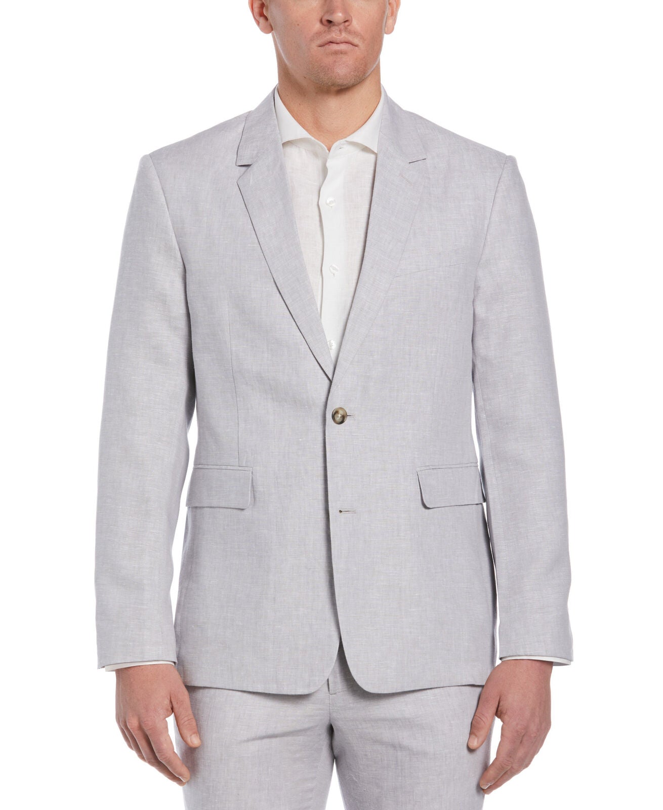 Cubavera Men's Classic-Fit Solid Délavé Linen Sport Coat Sleet Grey Large
