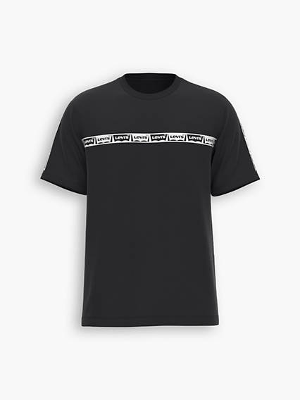 Levi's Mens Logo Graphic Crewneck T shirt  Core Stripe Black Medium