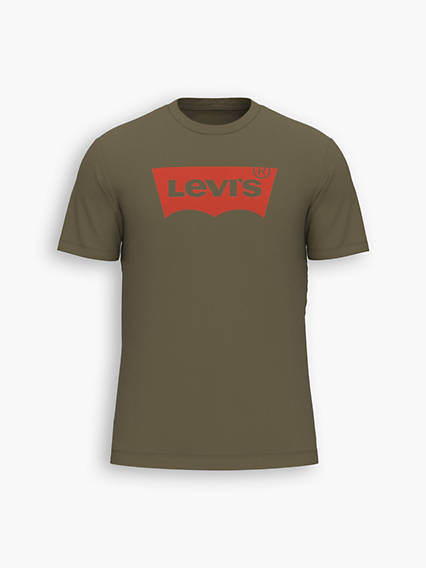 Levi's Men's Batwing Logo Graphic Crewneck Tshirt  Martini Olive  Small