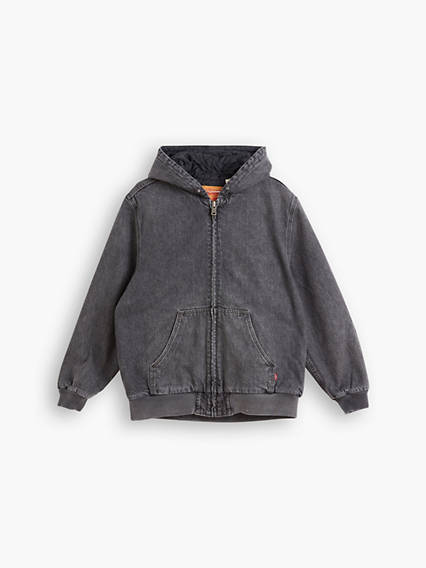 Levi's Mens Regular fit Denim Hoodie Jacket Large Black