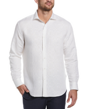 Cubavera Mens Tonal Shirt Brilliant White 2XL