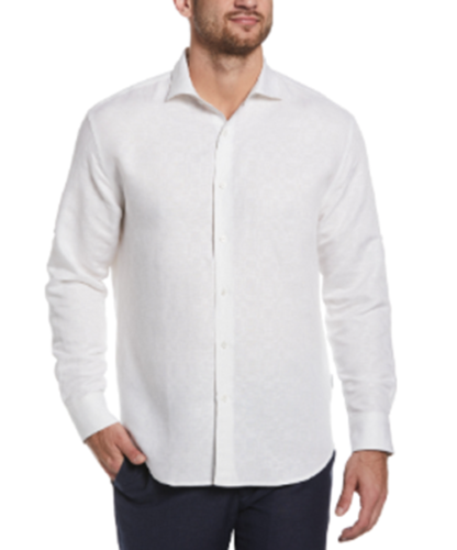 Cubavera Mens Tonal Shirt Brilliant White 2XL