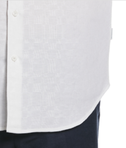 Cubavera Mens Tonal Shirt Brilliant White 2XL
