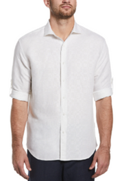 Cubavera Mens Tonal Shirt Brilliant White 2XL