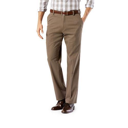 Dockers Men's Easy Straight Fit Khaki Stretch Pants Dark Pebble 34 x 30