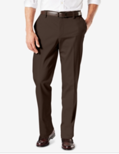 Dockers Big & Tall Signature Lux Classic Fit Khaki Pants 48 x 30 Brown