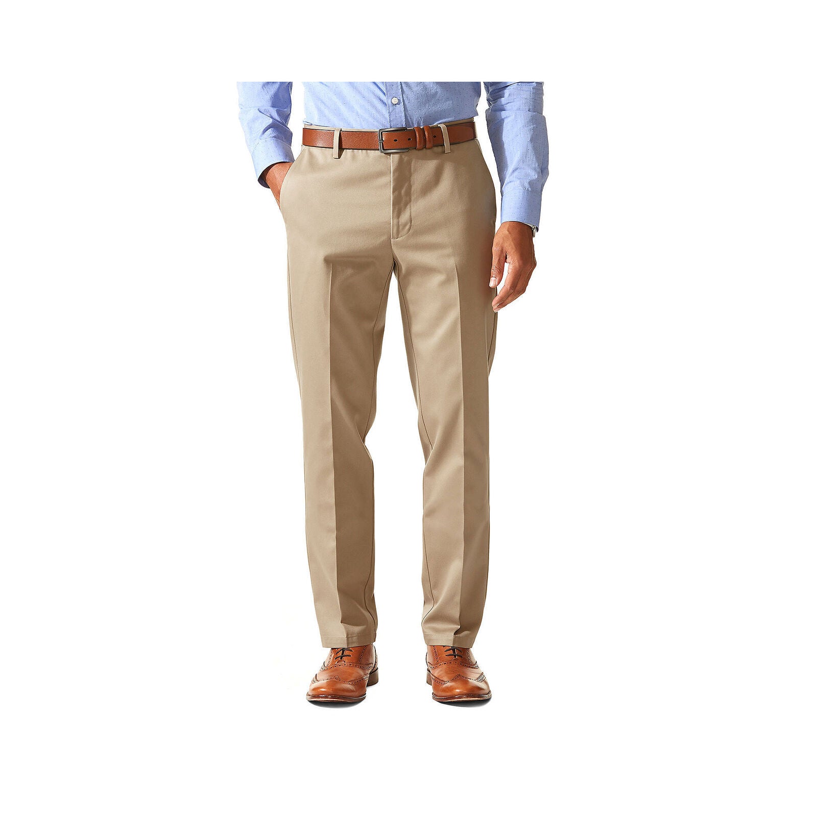 Dockers Mens Signature Slim-Fit Stretch Khaki Pants Timberwolf 36 x 30