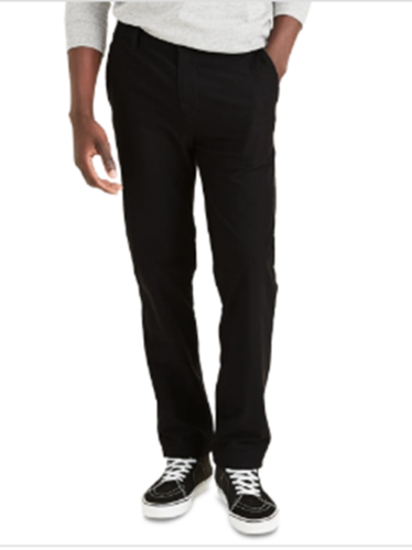 Dockers Mens Slim-Fit Comfort Knit Chino Pants Mineral Black 34 x 34