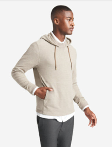 Kenneth Cole Mens Fleece Comfort Hoodie Sweatshirt Light Brown XXL