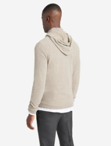 Kenneth Cole Mens Fleece Comfort Hoodie Sweatshirt Light Brown XXL