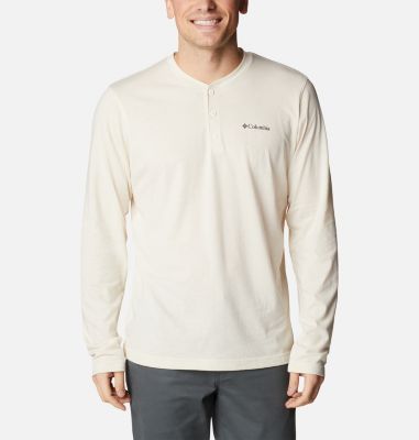Columbia Men Regular fit Long Sleeve T-Shirt Shirt XXL Beige Solid