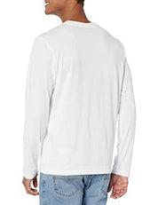 Hugo Boss Men's Logo Long Sleeve Crewneck T Shirt White XXL