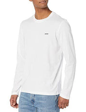 Hugo Boss Men's Logo Long Sleeve Crewneck T Shirt White XXL