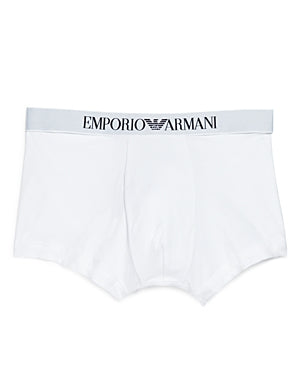 Emporio Armani Mens Boxer Briefs Underwear Large White Solid