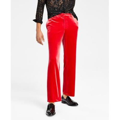 INC International Concepts Men's Slim-Fit Velvet Dress Pants Ruby Red 40 x 32
