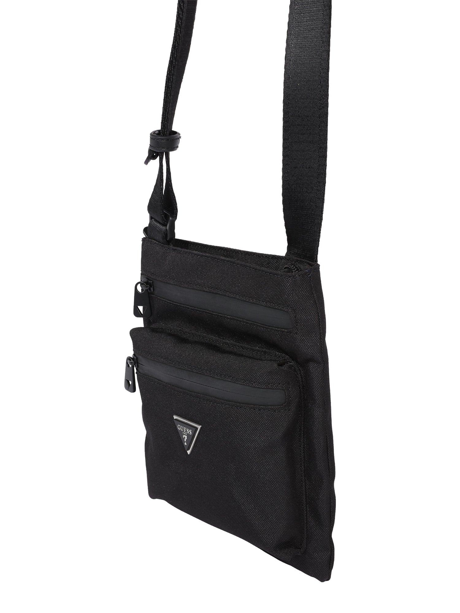 Guess Men's Vice Crossbody Three Pocket Bag Black