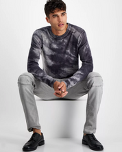 INC International Concepts Mens Cloud Classic-Fit Abstract Whispy Grey Small
