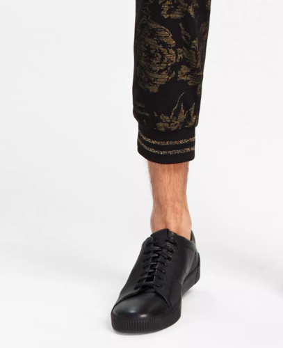 INC International Concepts Mens Duran Classic-Fit Floral Track Pants Black 2XL