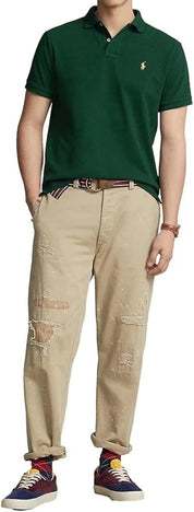 Polo Ralph Lauren Men's Classic Fit Mesh Short Sleeve Polo Shirt Green Small