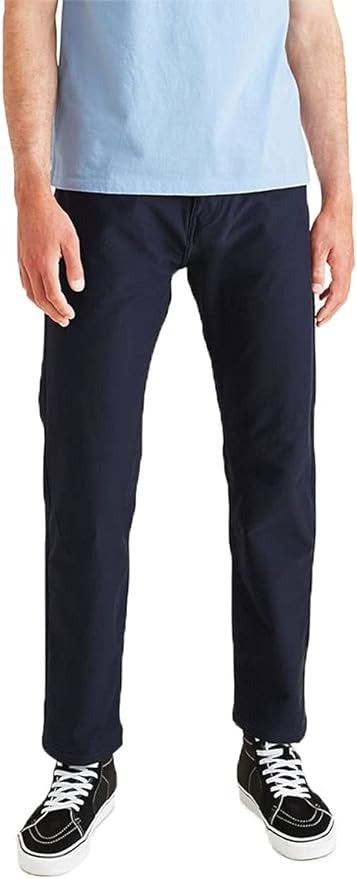 Dockers Men's Straight-Fit Comfort Knit Jean-Cut Pants 36 x 29 Pembroke Blue