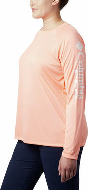 Columbia Womens  fit Long Sleeve T-Shirt Shirt Small Pink Solid