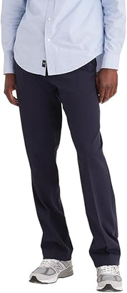 Docker's Mens Classic fit Casual Pants 33 / 30 Navy Blue Solid