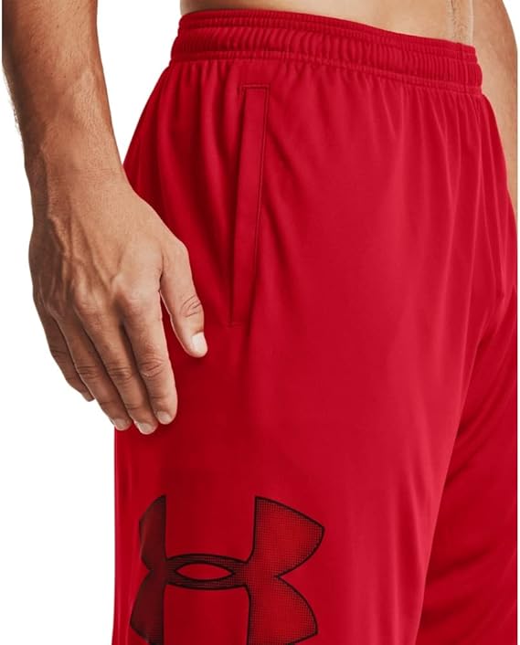 Under Armour Mens Loose fit Athletic Basketball Shorts XL Red Solid
