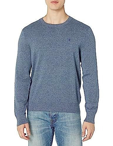 Calvin Klein Men's Compact Cotton Crewneck Sweater Medium Blue