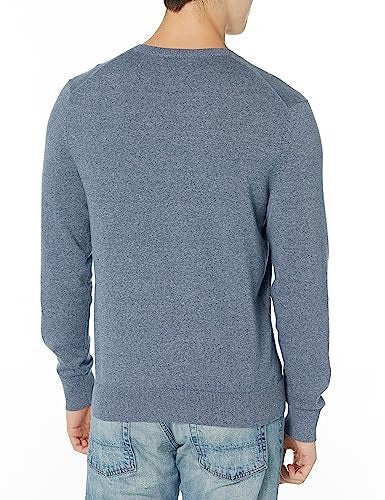 Calvin Klein Men's Compact Cotton Crewneck Sweater Medium Blue