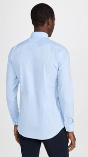 Hugo Boss Mens Slim fit Hank Kent Button-Up Dress Shirt 15 Blue