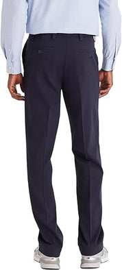 Docker's Mens Classic fit Casual Pants 33 / 30 Navy Blue Solid