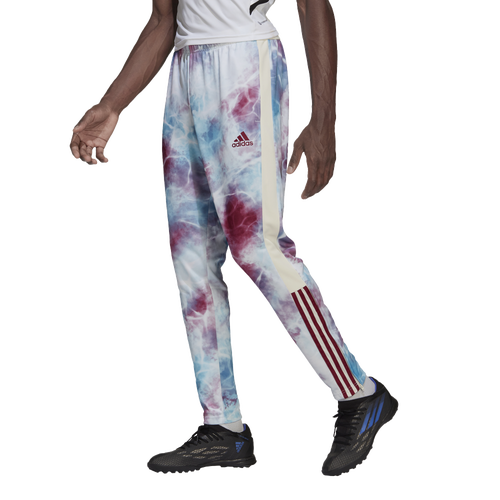 Adidas Mens Adidas Tiro AOP Tie Dye Track Pants Red Blue Mutli XL