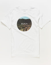 RVCA Mens Motors Desert Fill Short Sleeve t Shirt White Small