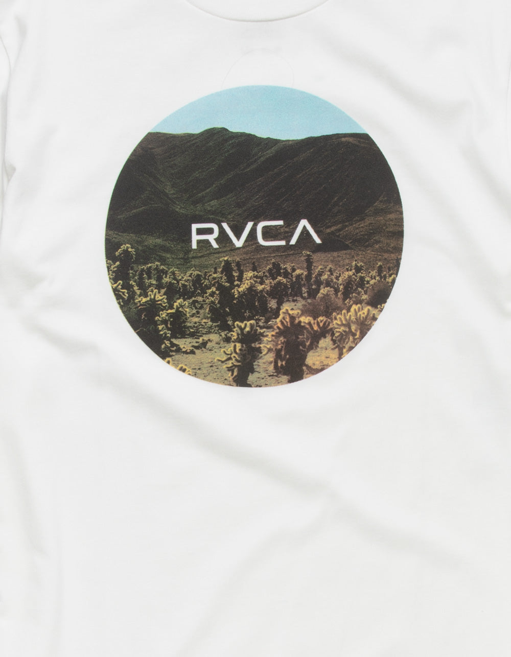 RVCA Mens Motors Desert Fill Short Sleeve t Shirt White Small
