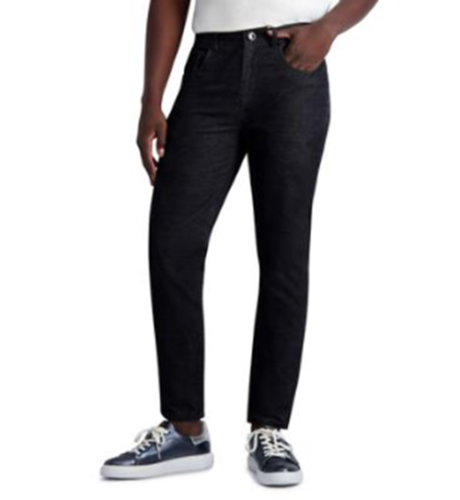 Karl Lagerfeld Paris Mens Slim-Fit Corduroy Denim Pants Charcoal 36 x 30